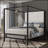 Luxurious Metal Canopy Bed with Upholstered Headboard for Dreamy Sleep-702049157-702049156