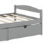 Lit plateforme simple équipé de deux tiroirs de rangement-419419331