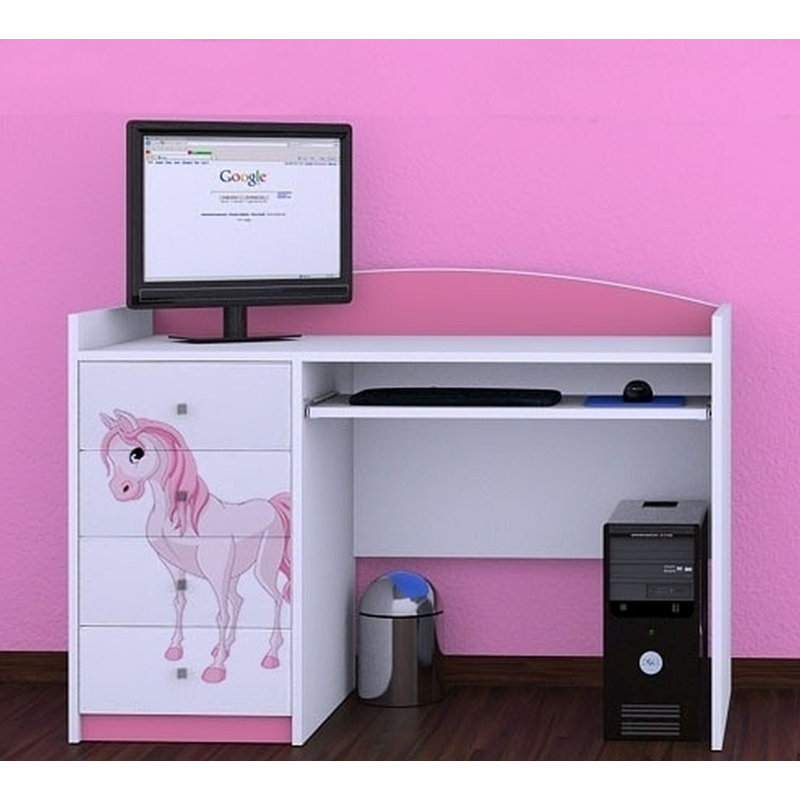 Mortimer 125cm Computer Desk, Pink