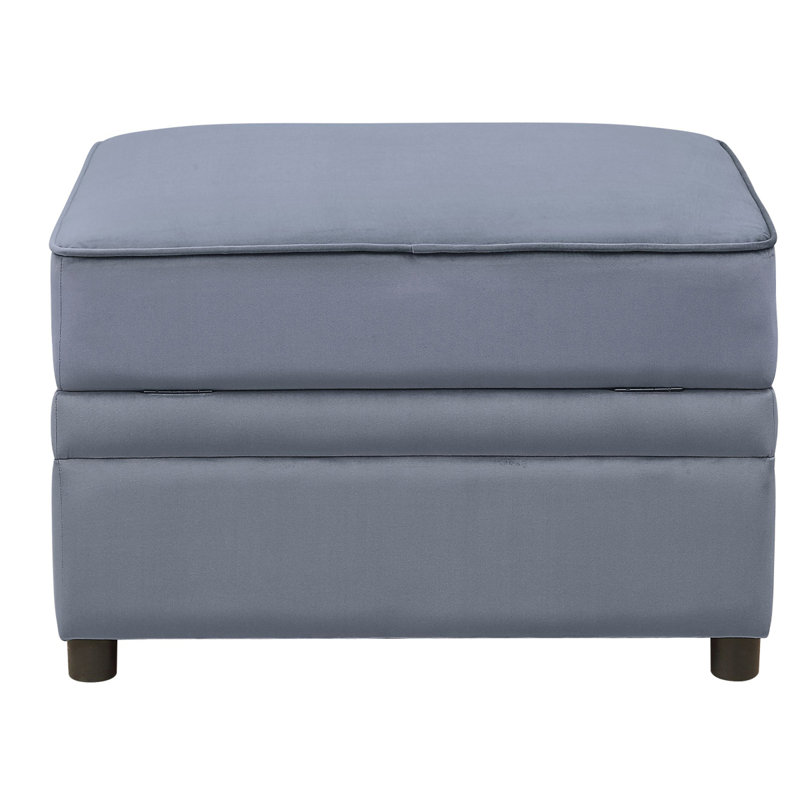 Eram Grey Rectangle Storage Ottoman