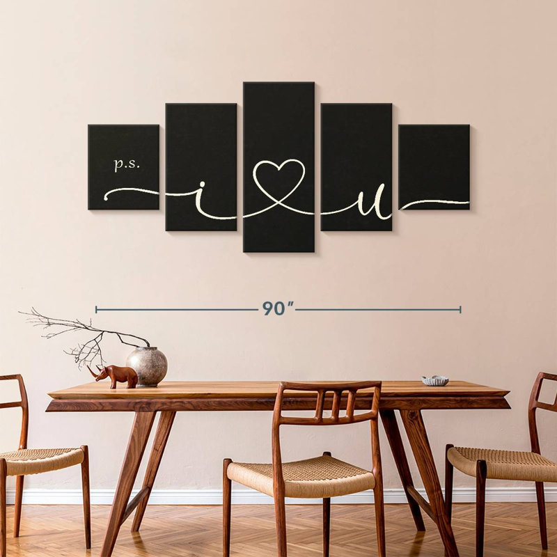 Plaque murale «I Heart You», H 42 po x l 92 po