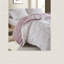 Ensembles de literie luxueux en fausse fourrure à poils longs, rose / blanc, confortable pour la maison