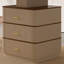 Bureau rectangulaire à 3 tiroirs Brownness + Beige-486252929-486252931
