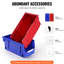 12 bacs de rangement empilables bleus / rouges, 9,65 x 4,33 4,53 po, pour le garde-manger et l'organisation de la chambre