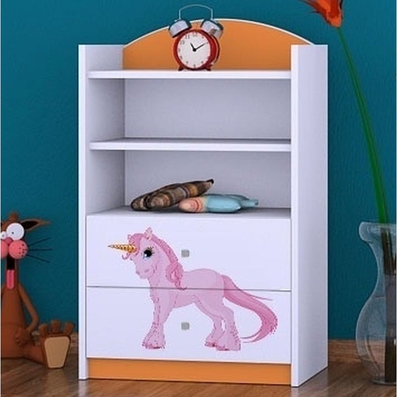 Katelyn 60 cm W Kids Cube Bookcase, Orange