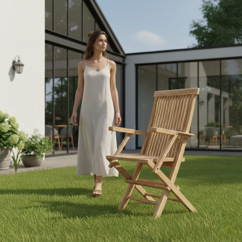 Classic Outdoor Teak Lounge Chair