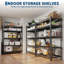 Rangement de garage robuste, étagère en métal, système d'organisation réglable à 5 niveaux, tablettes de garde-manger robustes, unité de rangement d'entrepôt de grande capacité, noir