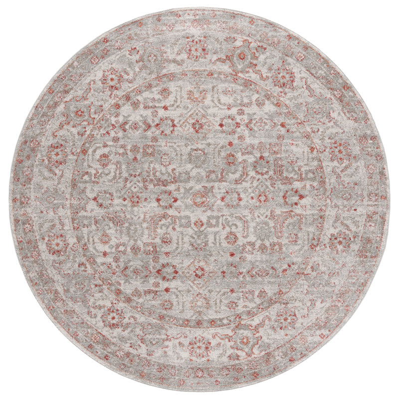 Kolene Vintage Tabriz Performance Oriental Rug, Round 6'7"