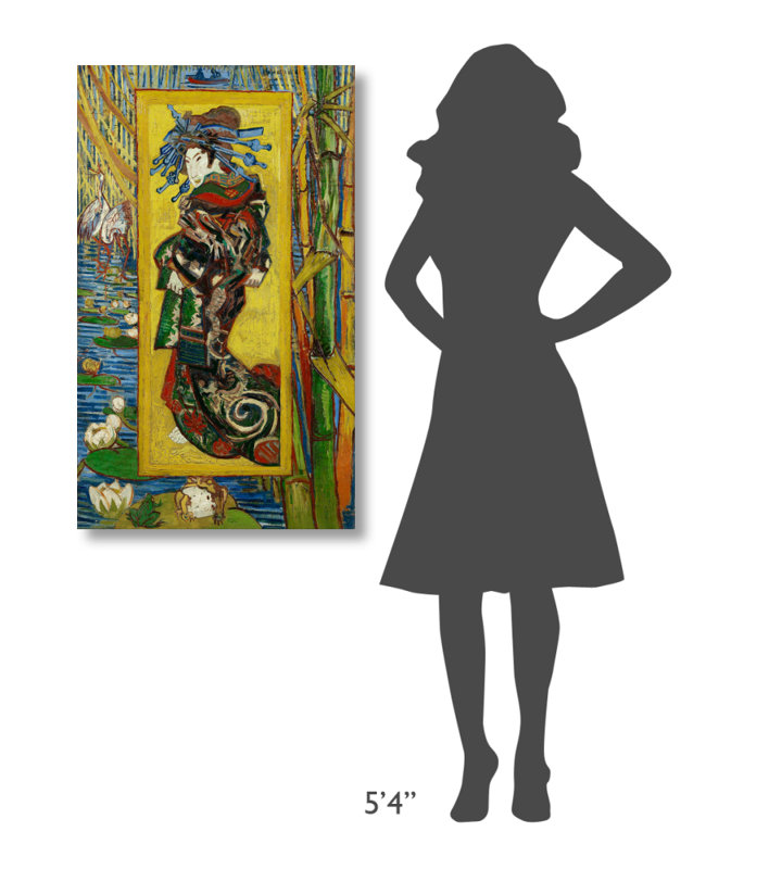 " Courtesan After Eisen " Oil Print, 40" H x 24" W x 2" D, Wrapped Canvas