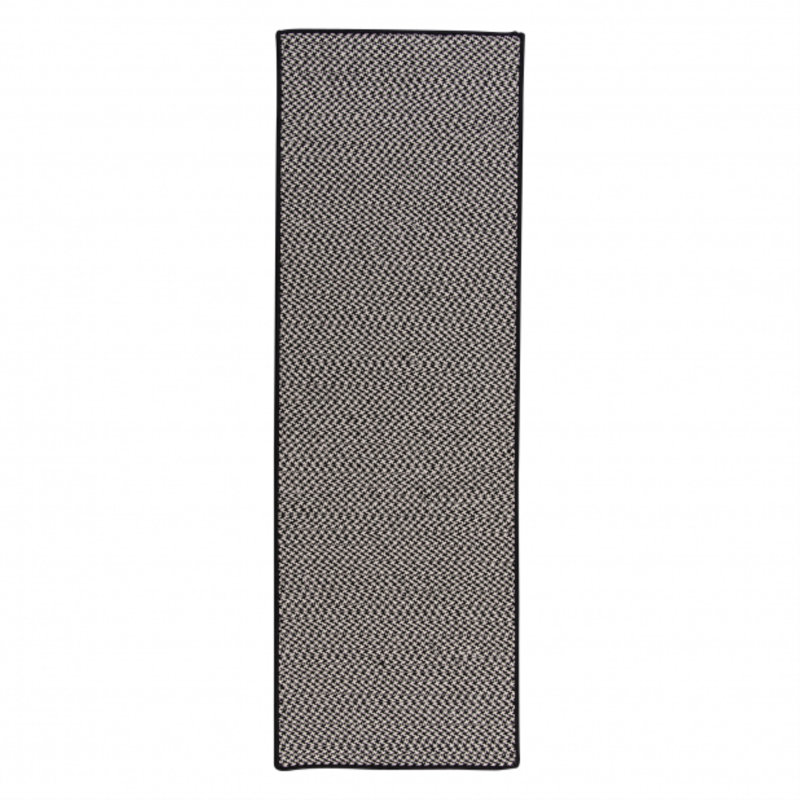Duane Houndstooth Indoor / Outdoor Rug, Runner 2'6" x 10'