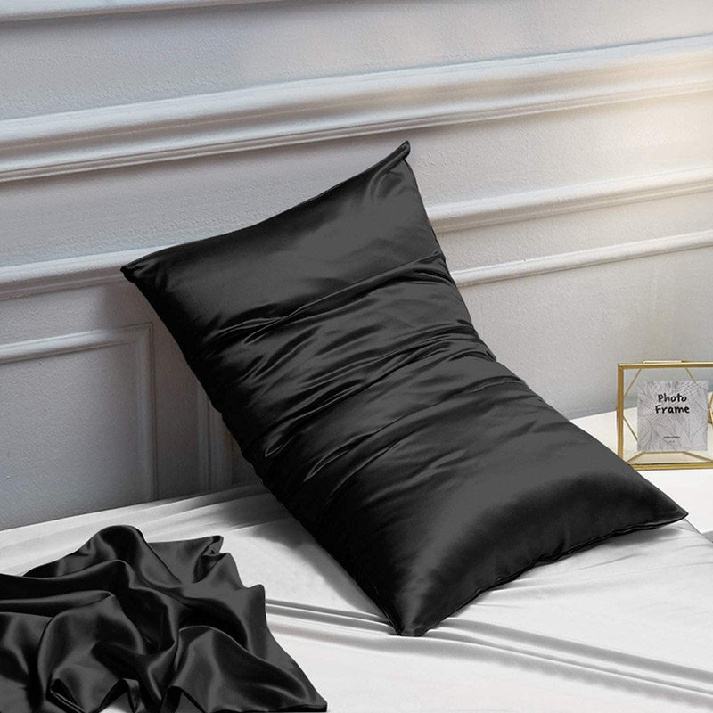 50*66cmTwo-piece pillowcase envelope style invisible zipper style set, 19.69" x 25.98", Black