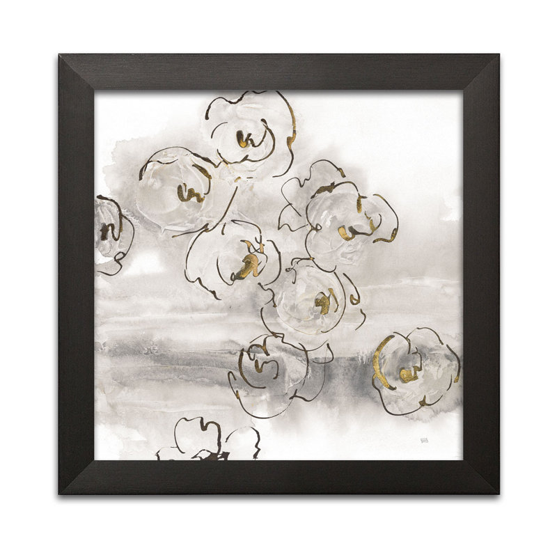 « doré poussière i », impression, H 12 po x l 12 po x P 0,75 po, Papier avec cadre noir