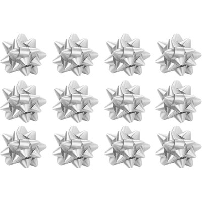 PMU Decorative Star Gift Bows Medium 12Pkg Pkg1