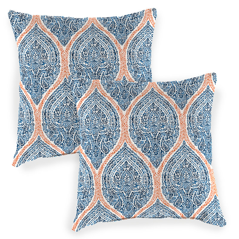 20" x 20" Outdoor Throw Pillow (Set of 2), Andorra Tiger Lily