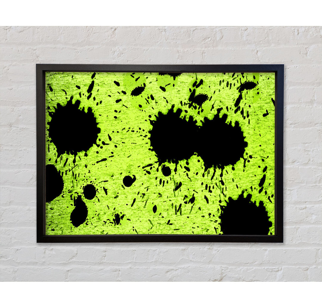 Lime Green Fury - Einzelner Bilderrahmen Kunstdrucke auf Leinwand