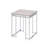 Square End Table With Metal Sled Base