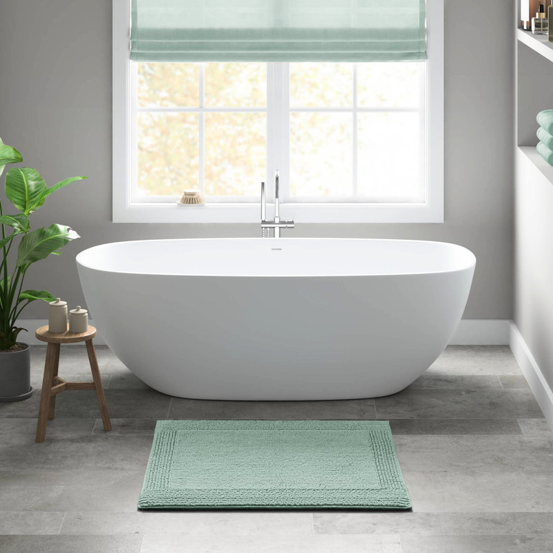 Tapis pour salle de bain réversible 100% coton 24 x 60 po 3000 g / m² - facile à nettoyer, lavable à la machine
