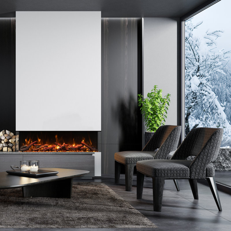 Amantii 50inch Tru View XL Deep Smart Electric Fireplace, wifi enabled, 3 sided glass, 3 speed motor, mobile app