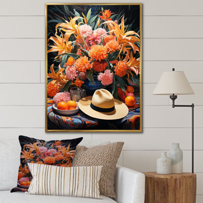 «Mexique Sombrero Floral Shades I», art mural mexicain
