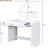 Bedroom Makeup Vanity Table, 39", White. Touch Screen Lighted Mirror And Drawer. Curved Edges Design For Grace. Sufficient Storage Cosmetics. Practical. Easy Assembly Process