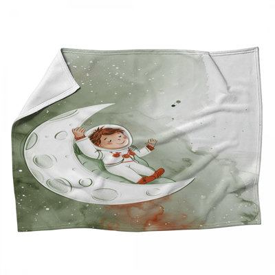 Astronaut Fleece Throw Blanket - Space Throws for Sofas or Beds