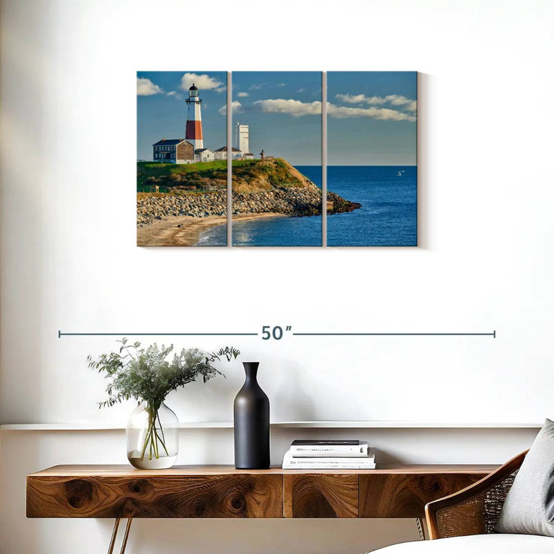 Aletra, mer transparente au phare de Montauk, H 20 po x l 33 po