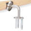Handrail aluminum, round, stair railing inside, outside, beech look, with wall bracket