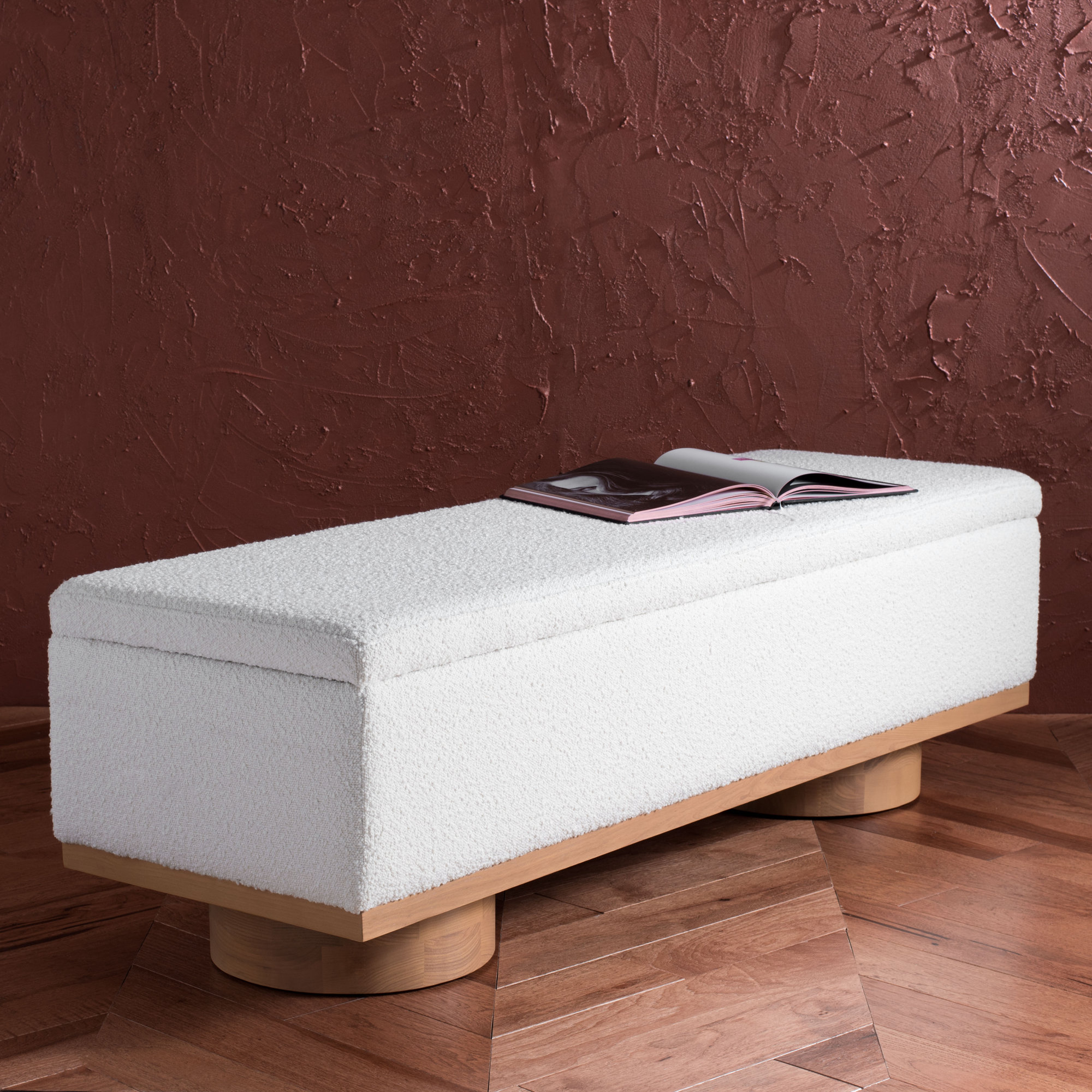 Morje Storage Bench, Ivory, Natural