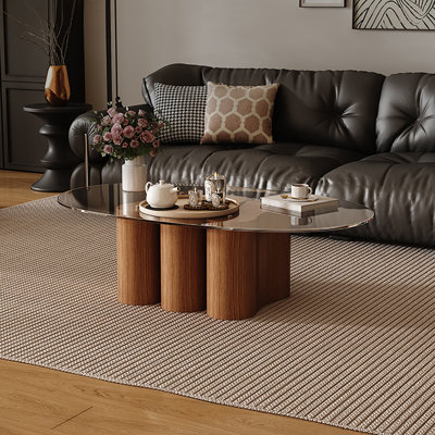 Glass Top Single Coffee Table