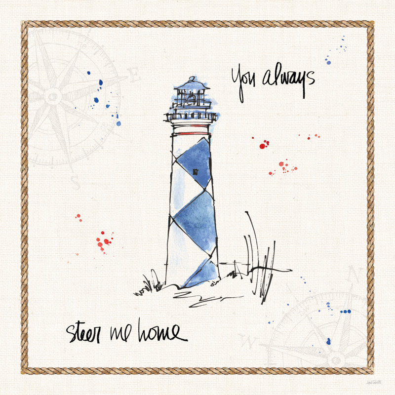 Coastal Buoys IV - impression d'un seul cadre photo, H 36 po x l 36 po x P 1,25 po, Toile avec cadre doré, Non
