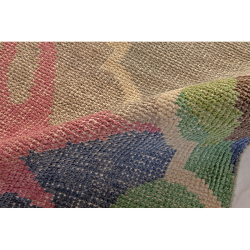 Tapis moderne en laine fait à la main 9 pi x 12 pi Modern