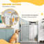 Stair Gate with Cat Door Adjustable Width 76-104cm and 106cm Tall