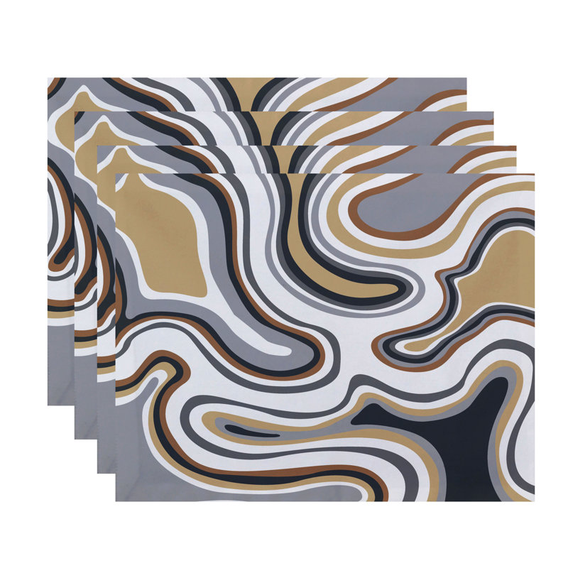 Whitbeck Agate 18" Placemat, Taupe/Beige