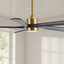 Ventilateur de plafond 5 lumières DEL transitionnel moderne en bois massif avec lumière à intensité variable et télécommande-1376541968-1376541970