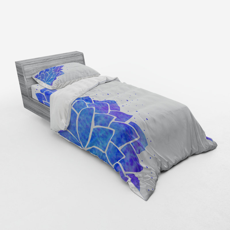 Eclectic Polyester Floral Duvet Cover, Twin Duvet Cover + 2 Additional Pieces