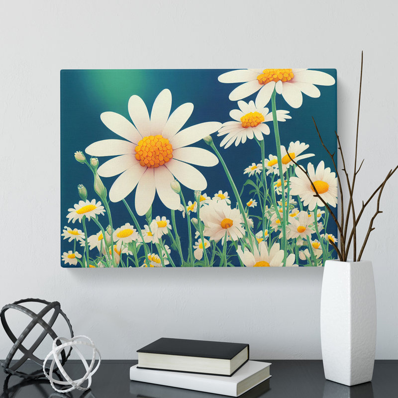 Marvellous Daisy Flowers - Wrapped Canvas, 40cm H x 60cm W x 3cm D