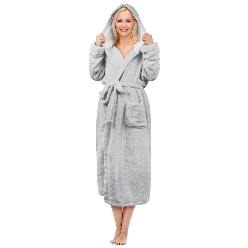  Peignoir de cheville avec poches, Gris