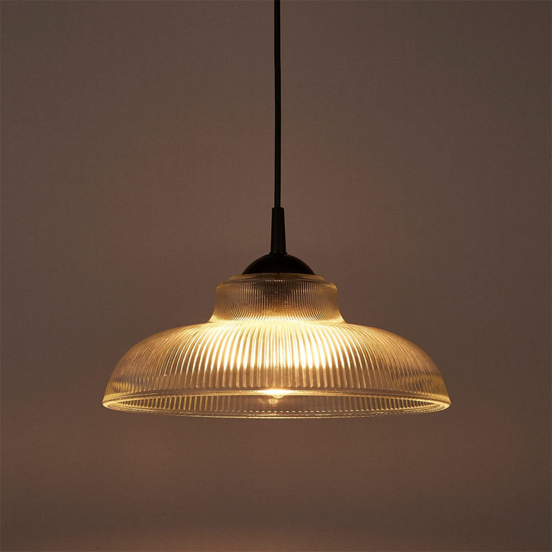 12cm H Glass Bowl Pendant Shade in Clear