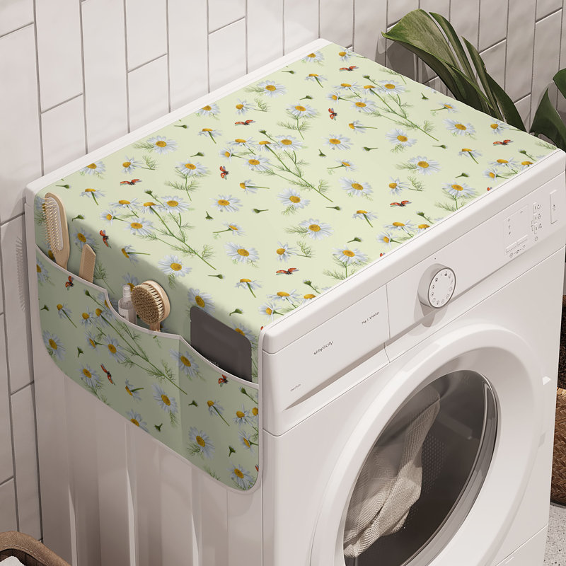 East Urban Home Daisy Washing Machine Organizer Pack of 2 47" x 18.5" Multicolor
