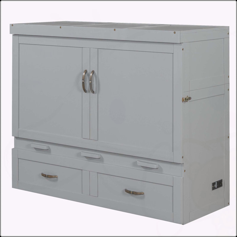 Lit escamotable avec ports USB, Double