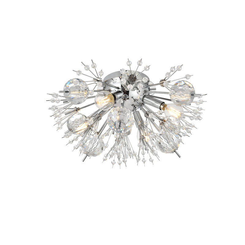 Behrens Flush Mounted Sconce, Chrome