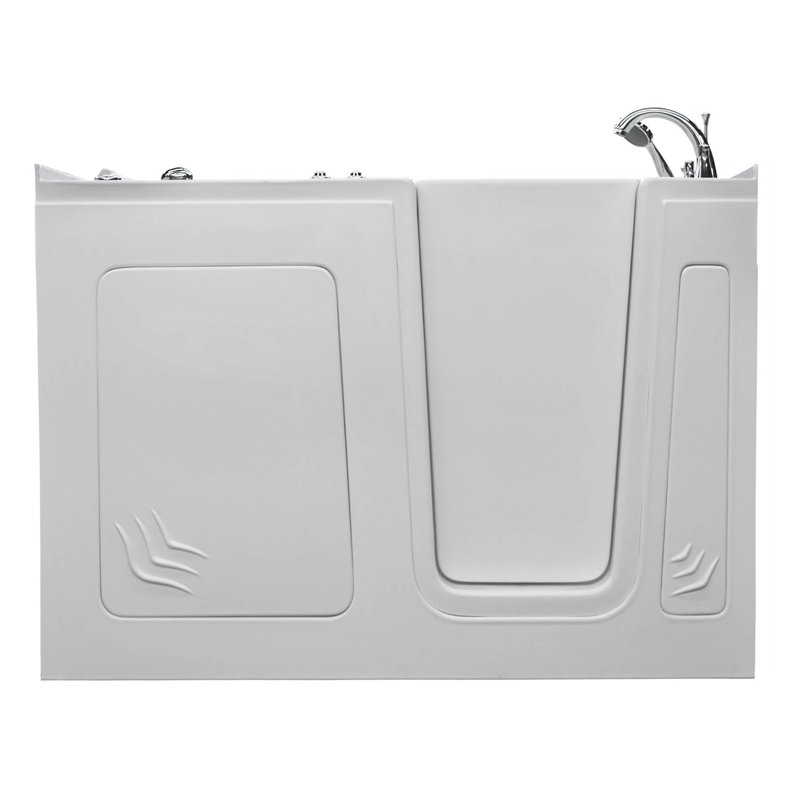 Aspen 60'' x 32'' Air Bathtub with Faucet, Right, White