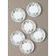 6 Pieces 100% Porcelain Floral Round Service Plate Set