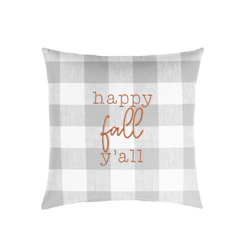 Embroidered Outdoor Reversible Throw Pillow