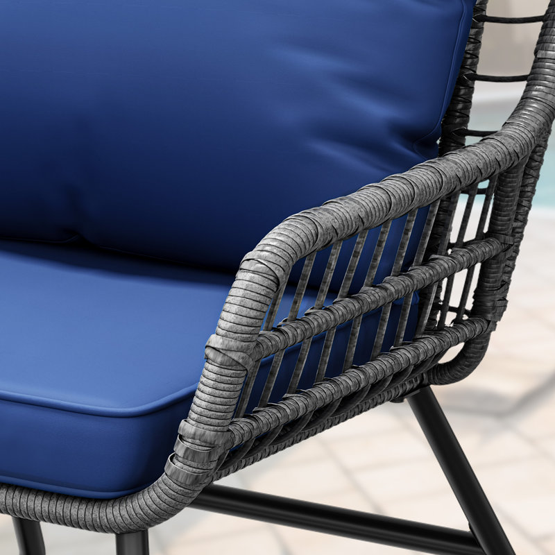 Ensemble de canapé d'extérieur Bayou Breeze 4PCS, Bleu / Noir