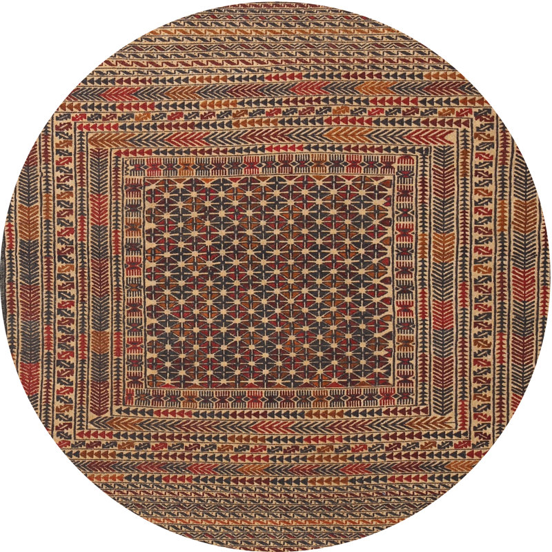 Amaar Oriental Indoor Rug, Round 8'