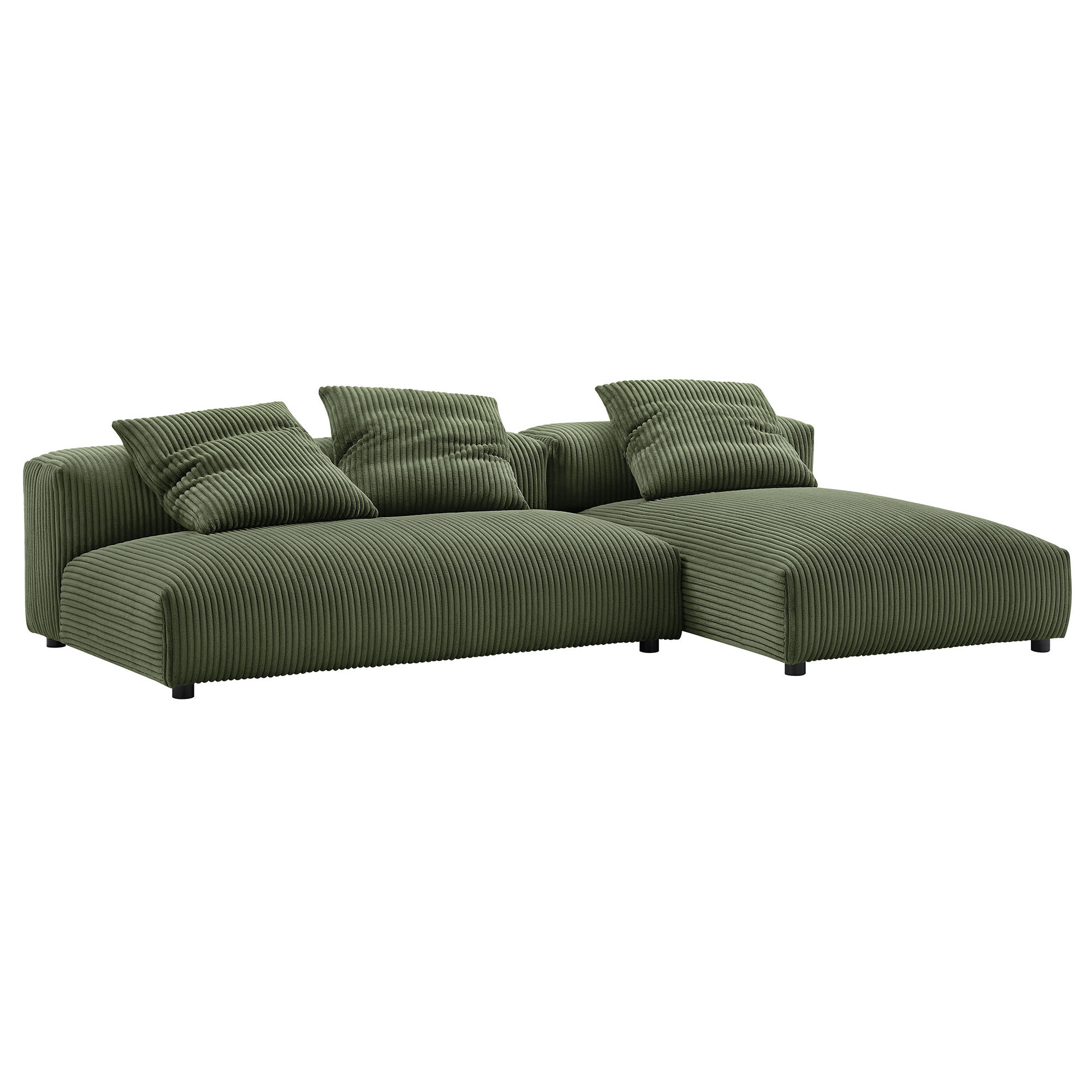 Canapé modulaire rembourré 2 pièces avec méridienne Solace