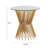 Glass Pedestal End Table
