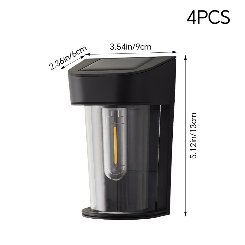 9cm LED Solar Powered 4 - Bulb Standard String Light