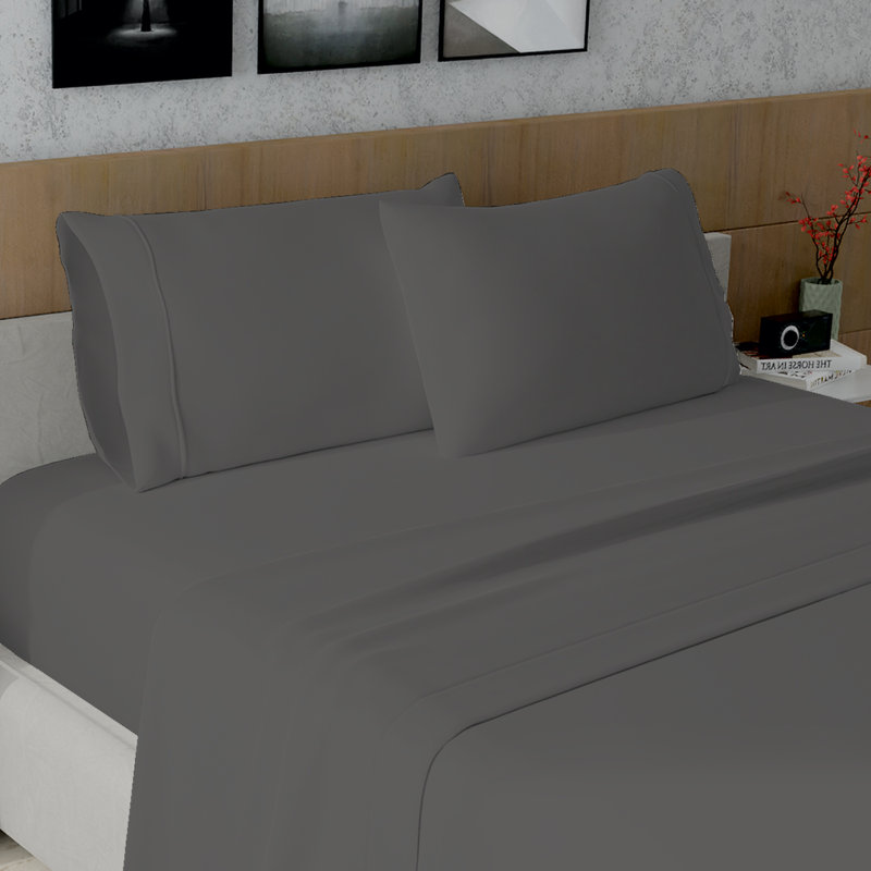  Taies d'oreiller 100% coton Performance, Très grand, Gris anthracite